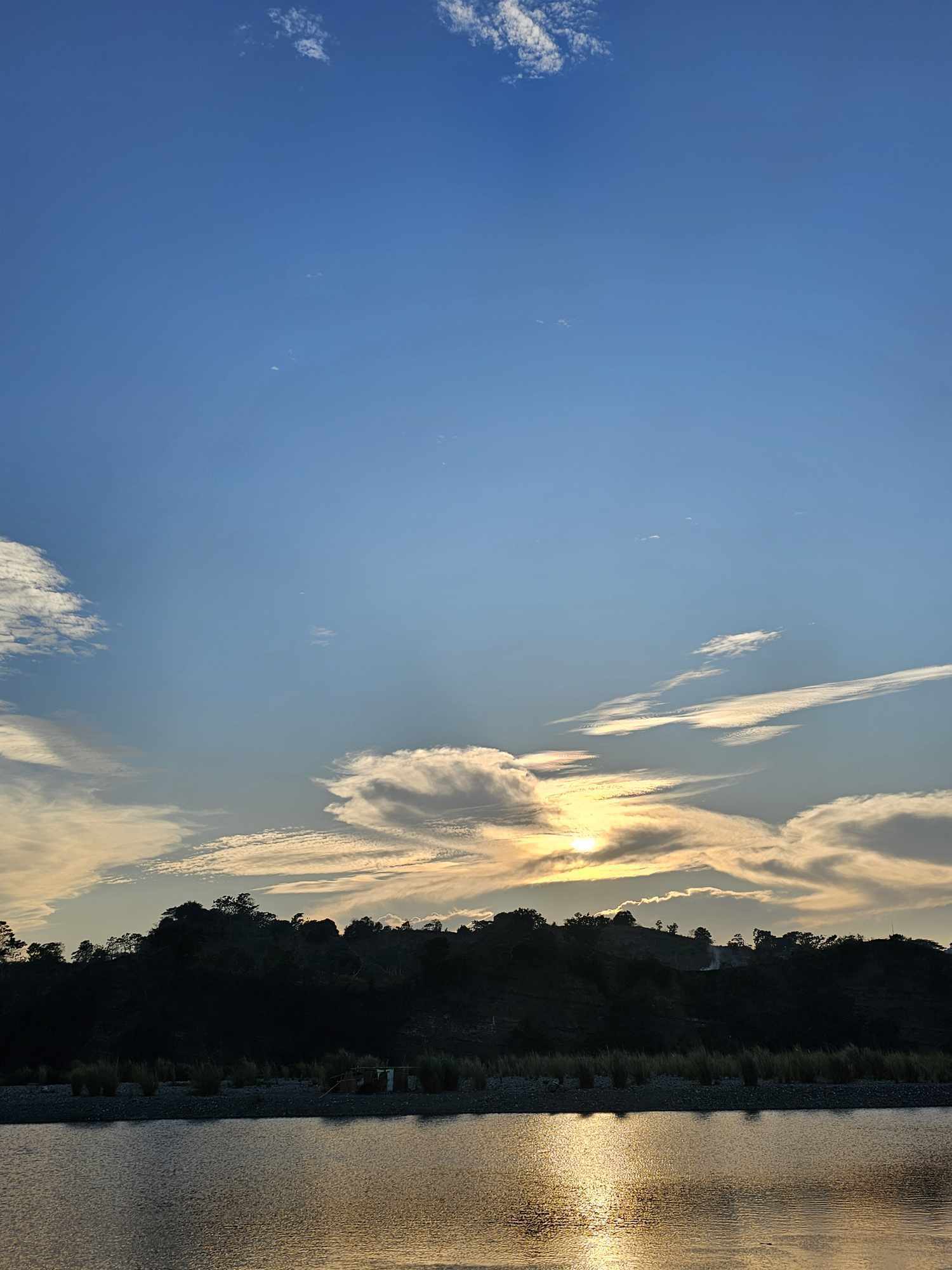 Sunset by the river